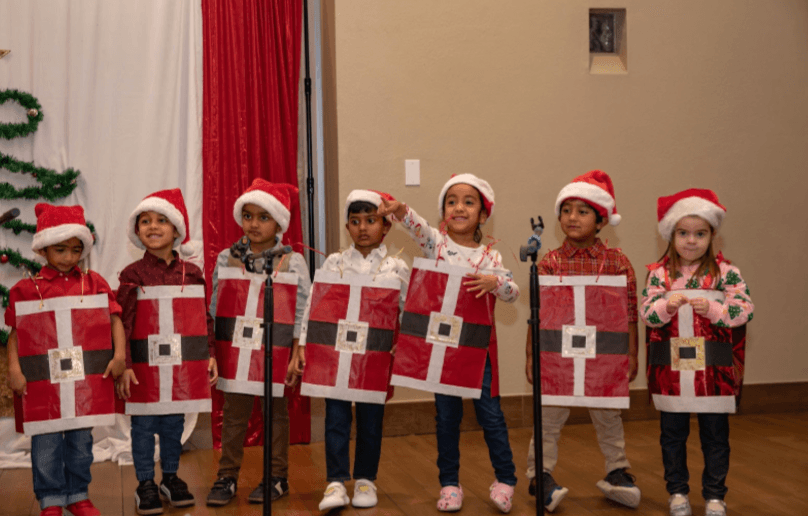 Families gathering at Learning House Preschool