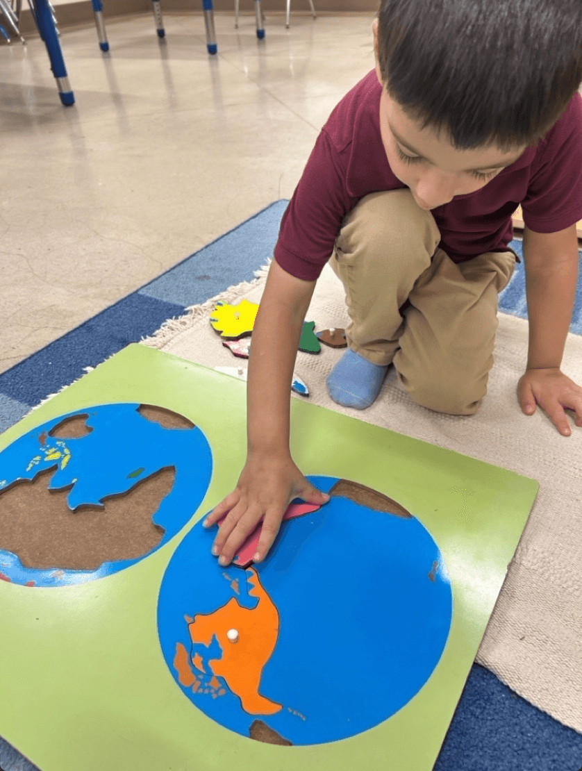 Children focused on hands-on learning