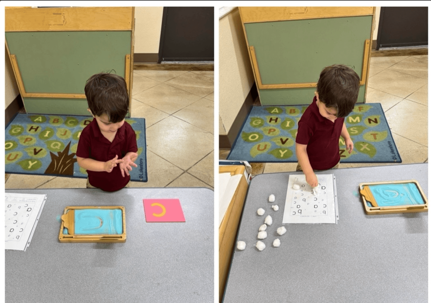 Children engaged in educational play
