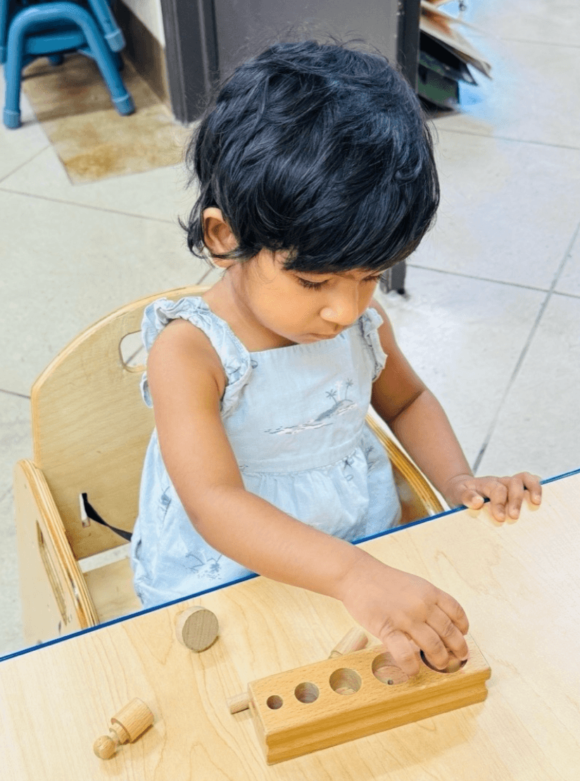 Children exploring educational tools